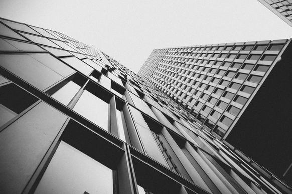 architecture black and white building business city