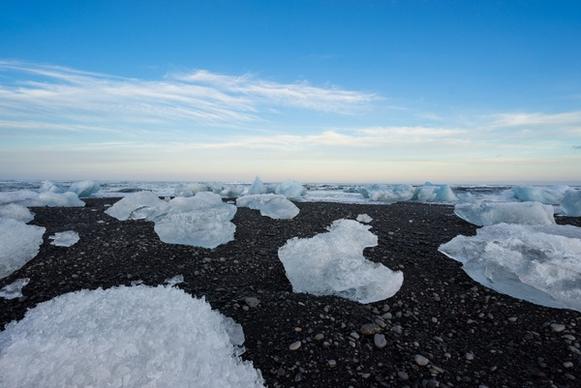 arctic coast cold frozen ice lake landscape melting