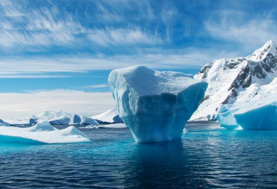 arctic scenery picture elegant iceberg calm sea 
