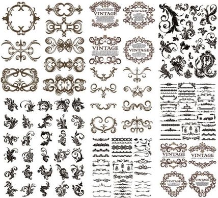 are hundreds of gorgeous european pattern vector