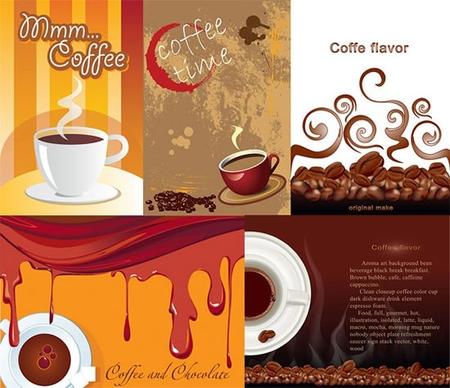 coffee advertising backgrounds classical dark cup beans decor