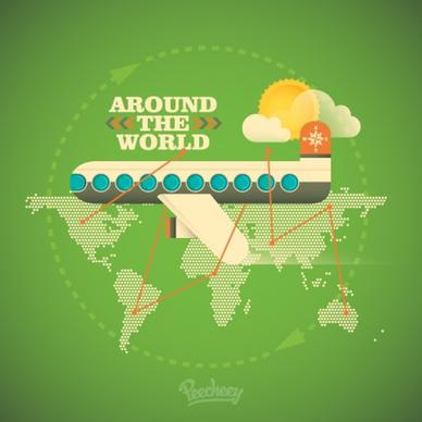 around the world