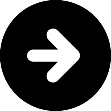 arrow alt circle forward sign flat icon