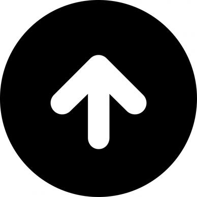arrow alt circle upload sign flat icon