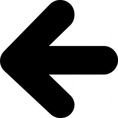 arrow alt left flat sign icon