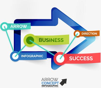 arrow concept infographics vector