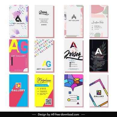 art gallery business card templates collection elegant modern design