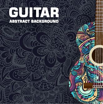 art guitar abstract background vector