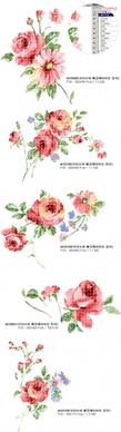 artcity fashion watercolor effect floral psd layered