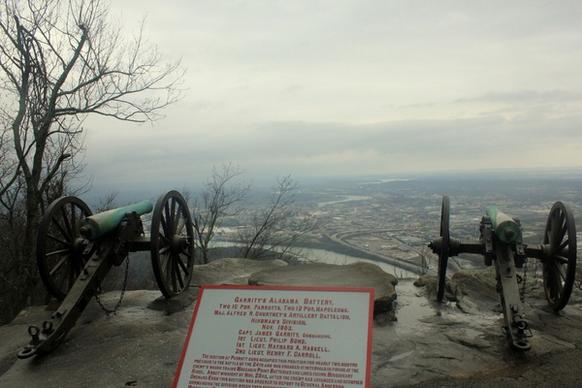artillery battery at lookout mountain tennessee