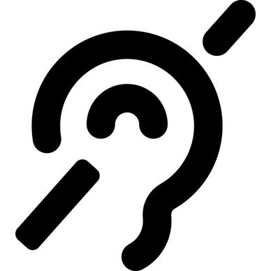 Assistive listening systems ear warming sign