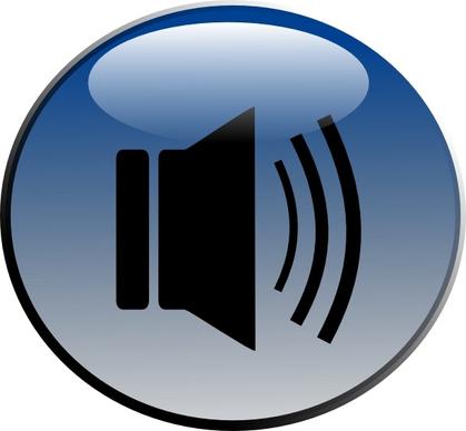 Audio Speaker Glossy Icon clip art