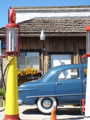 auto oldtimer petrol stations