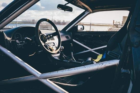 automobile classic cockpit dashboard daytime