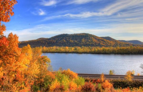 autumn across the mississippi at perrot state park wisconsin