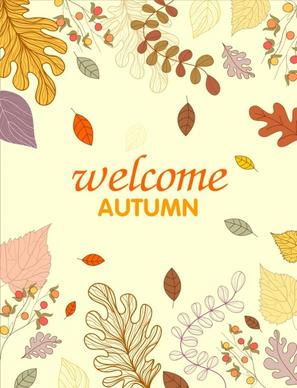 autumn banner classical leaves ornament