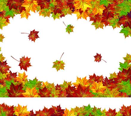 autumn beautiful background vector set