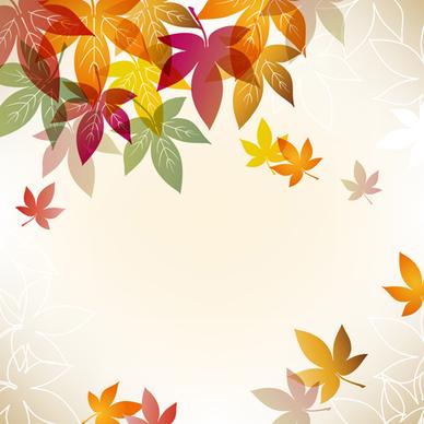 autumn beautiful leaves theme background vector