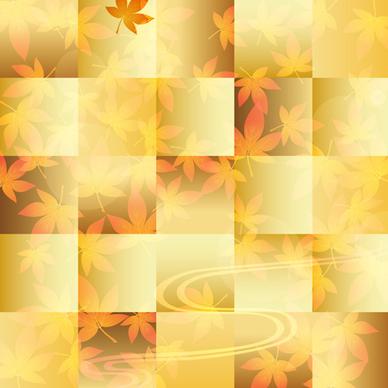 autumn beautiful leaves theme background vector