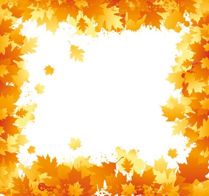autumn elements of frames vector