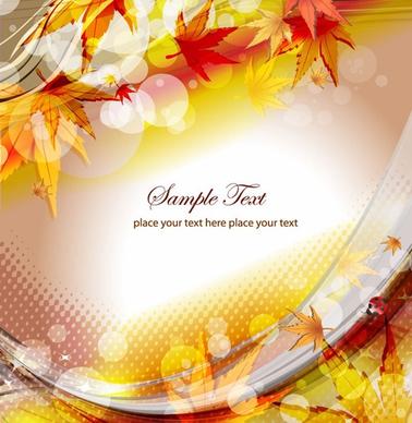 Autumn Floral Background Vector Illustration