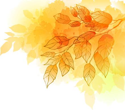 autumn golden yellow background vector