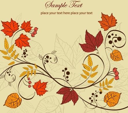 Autumn Leaves Background Vector Illustration