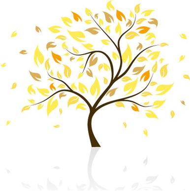 autumn of tree design vector ser