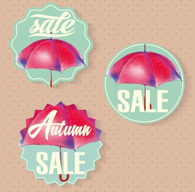 autumn sale tags design graphics vector