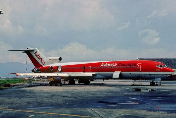 avianca boeing 727 2a1 hk 2151x april 1984 dbv
