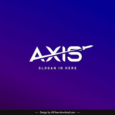axis logotype flat modern texts dynamic flying airplane sketch