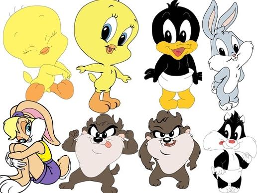 baby looney tunes baby looney tunes cartoon characters vector