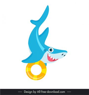 baby shark icon dynamic cartoon design