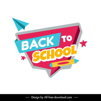 back to school label template chat box stars texts pen decor