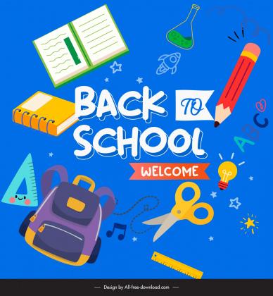 back to school poster template dynamic education elements