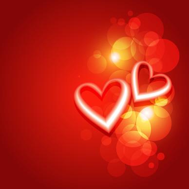 background and romantic hearts vector graphics