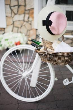 background basket bicycle closeup color design
