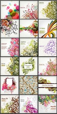 background of a variety of beautiful fashion pattern vector
