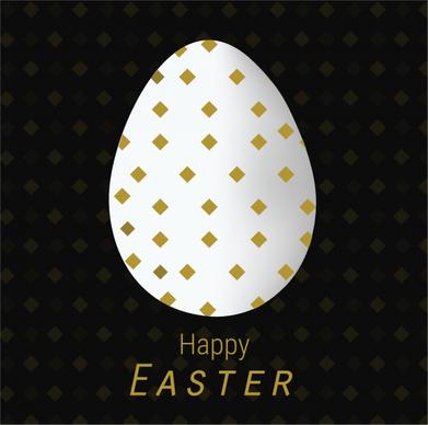 background with eggs hat and landscape vector illustration happy easter greeting card