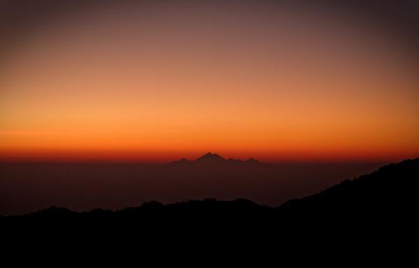 backlit dawn desert dusk evening fog landscape