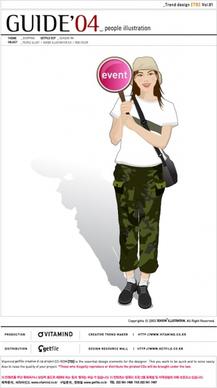 backpack girl vector