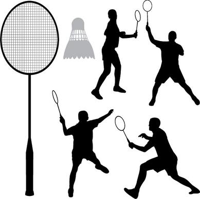 badminton silhouette vector