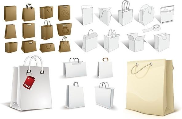 bag a variety of blank vector