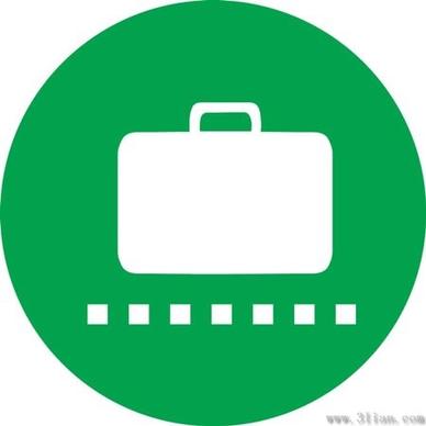 bag icon green background vector