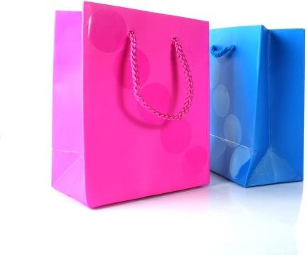 bag red and blue paper bag hd picture
