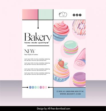 bakery shop cover page template elegant  design 