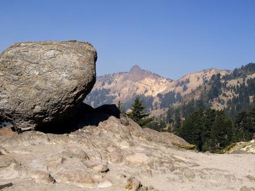 balanced rock lassen volcano national park california