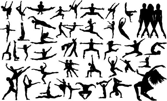 ballet creative silhouettes vector