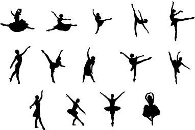 ballet of action peoples cut vector