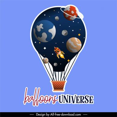 balloon background universe elements decor